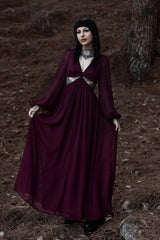 dark red burgundy dress with pockets