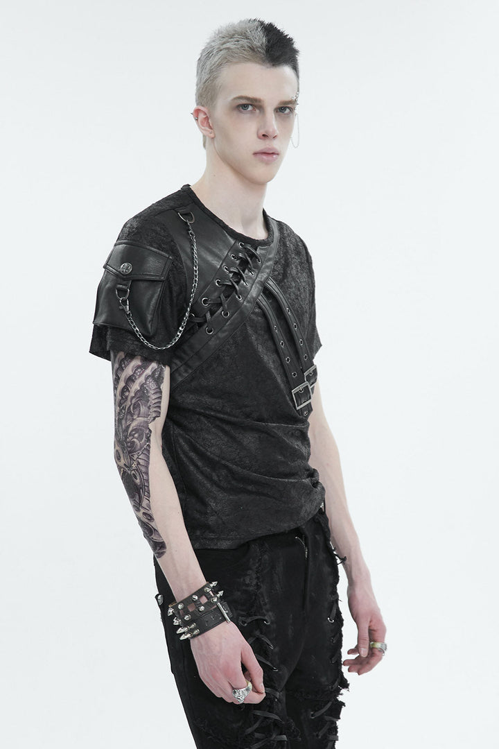 Burial Ground Chain Top - mens tops - VampireFreaks - Devil Fashion