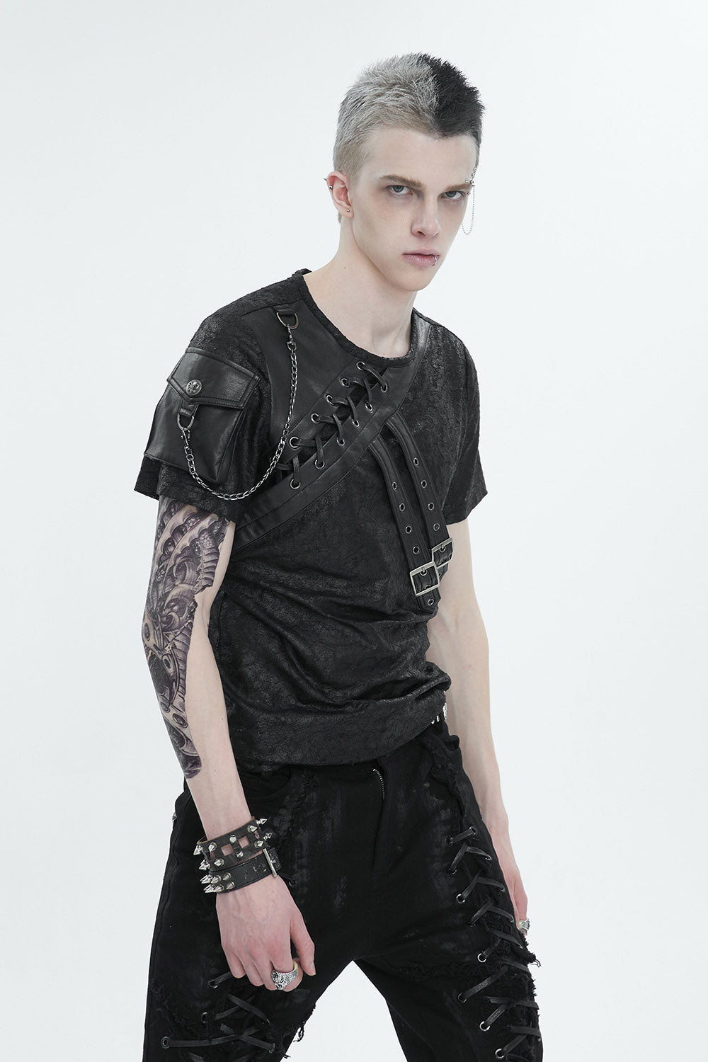 Burial Ground Chain Top - mens tops - VampireFreaks - Devil Fashion