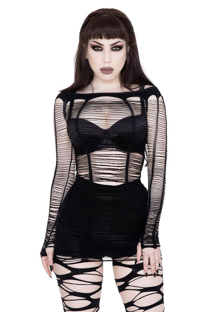 Buried Alive Knit Top - womens tops - VampireFreaks - Killstar