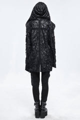 Buried Bones Distressed Cardigan - womens outerwear - VampireFreaks - Devil Fashion