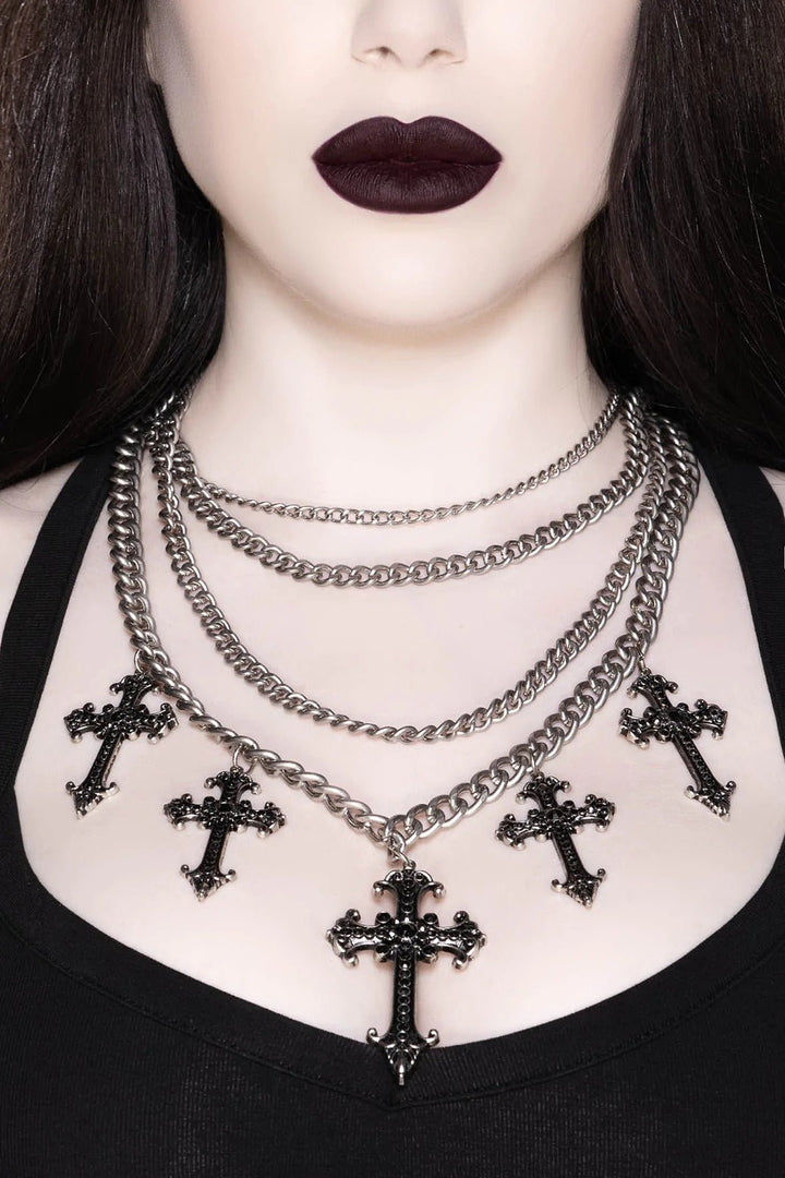 Bury Her Layer Necklace - jewelry - VampireFreaks - Killstar