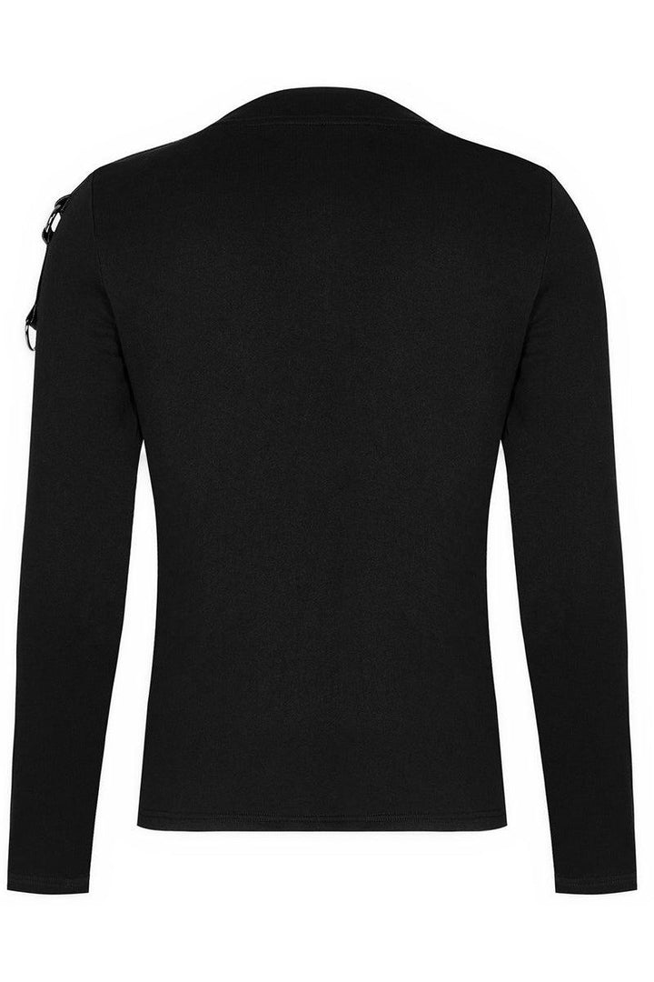 Bury Me in Black Long Sleeve Top - mens tops - VampireFreaks - Punk Rave