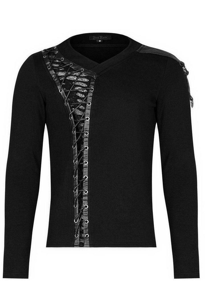 Bury Me in Black Long Sleeve Top - mens tops - VampireFreaks - Punk Rave