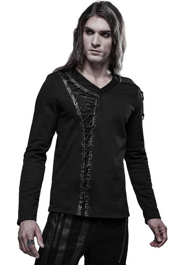 Bury Me in Black Long Sleeve Top - mens tops - VampireFreaks - Punk Rave