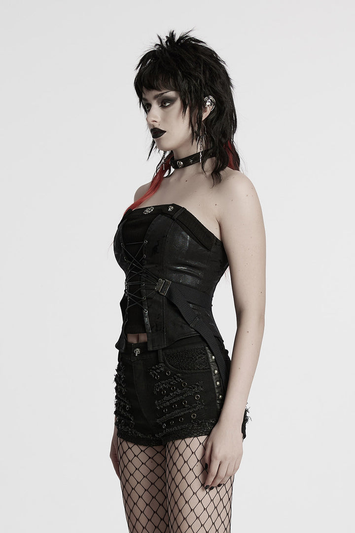 womens punk bustier top by punk rave 