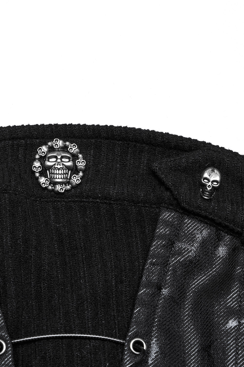 skull studded grunge goth lace-up womens punk bustier top