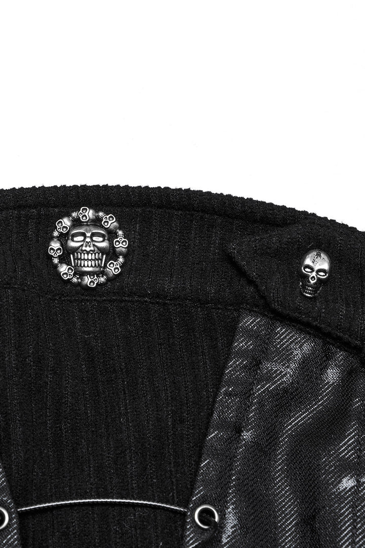 skull studded grunge goth lace-up womens punk bustier top
