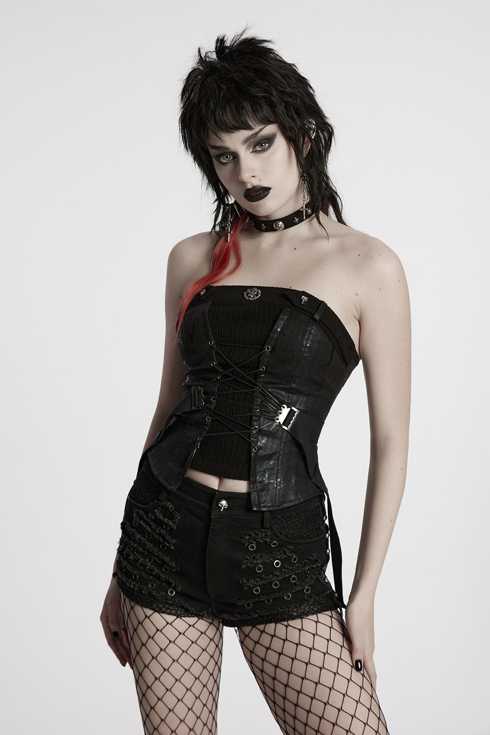 womens punk bustier top