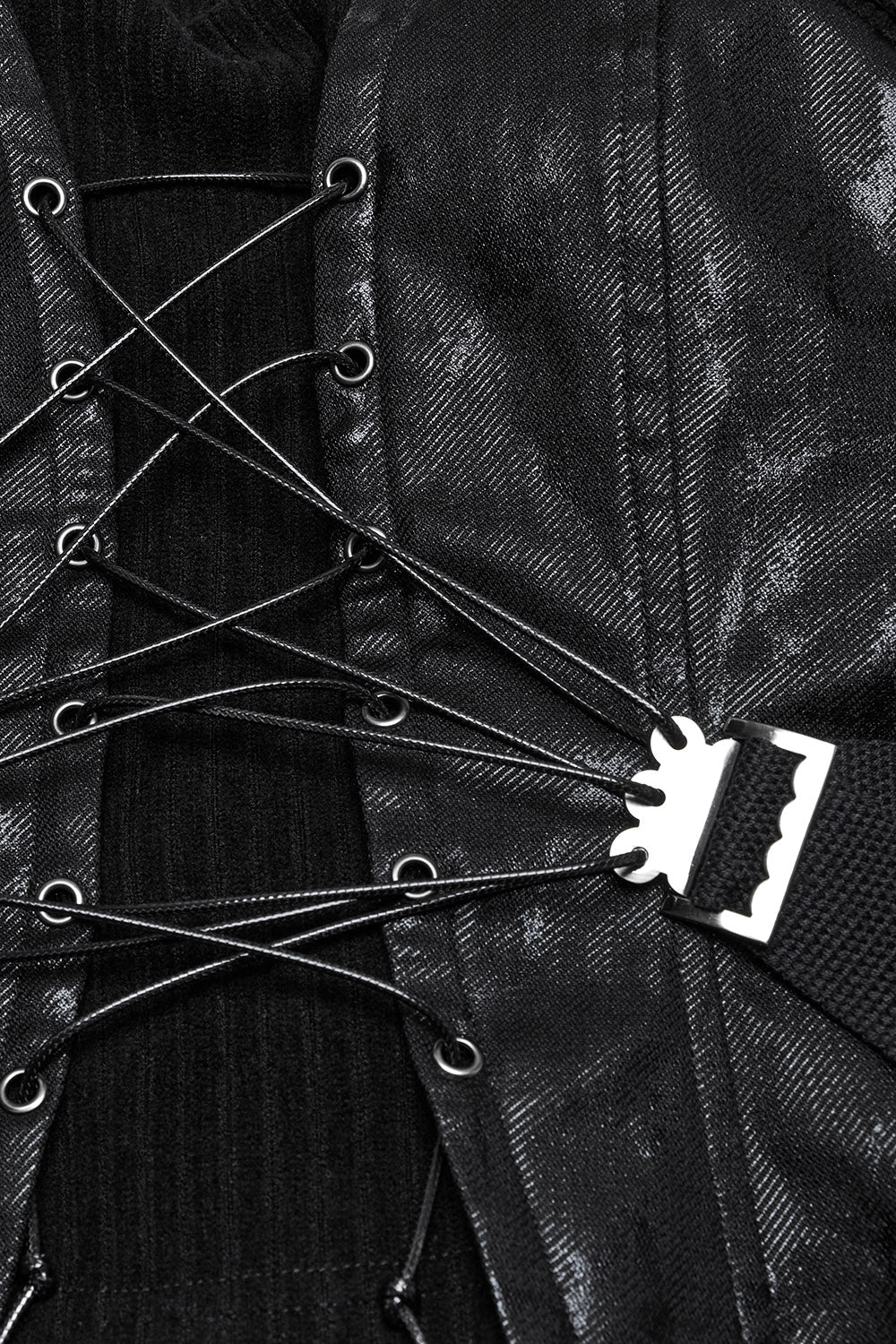 stapless lace-up womens punk bustier top