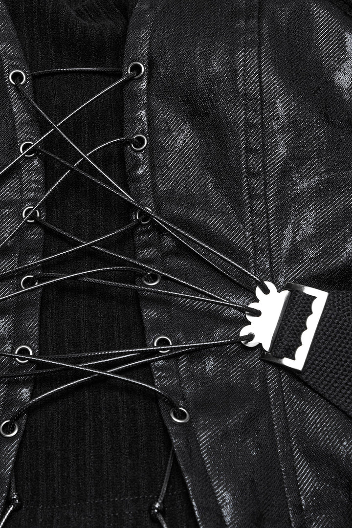 stapless lace-up womens punk bustier top