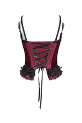 lace romantic goth lace-up top