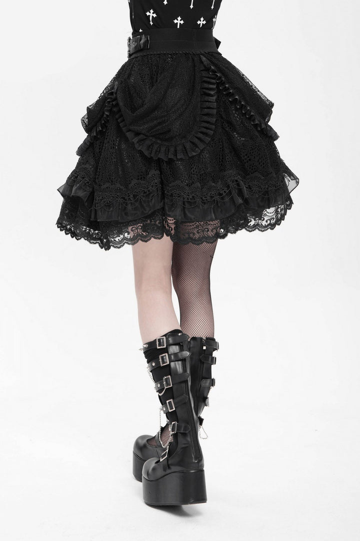 devil fashion gothic ruffle skirt