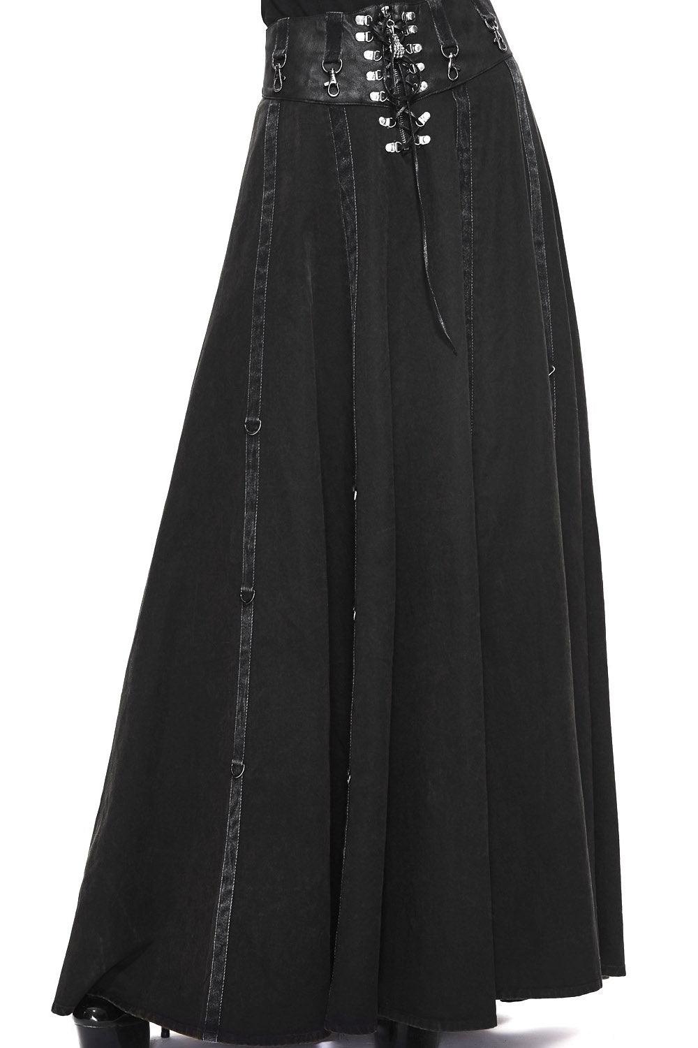 Bustle Harness Maxi Skirt - skirts - VampireFreaks - Devil Fashion