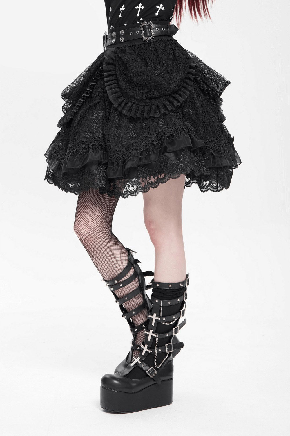 bustle gothic ruffle skirt