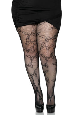 Black Monarch Butterfly Tight [PLUS SIZE]