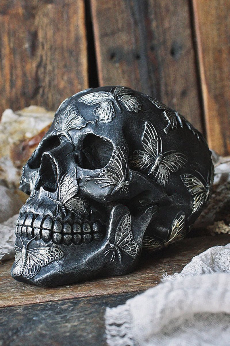 Butterfly Skull Statue