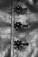 Button detail on Punk Rave mens steampunk black vest