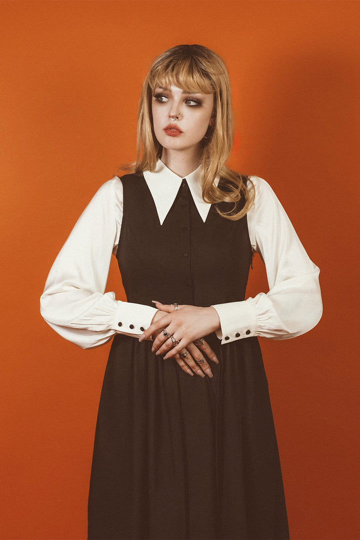 victorian goth long sleeve billowy top