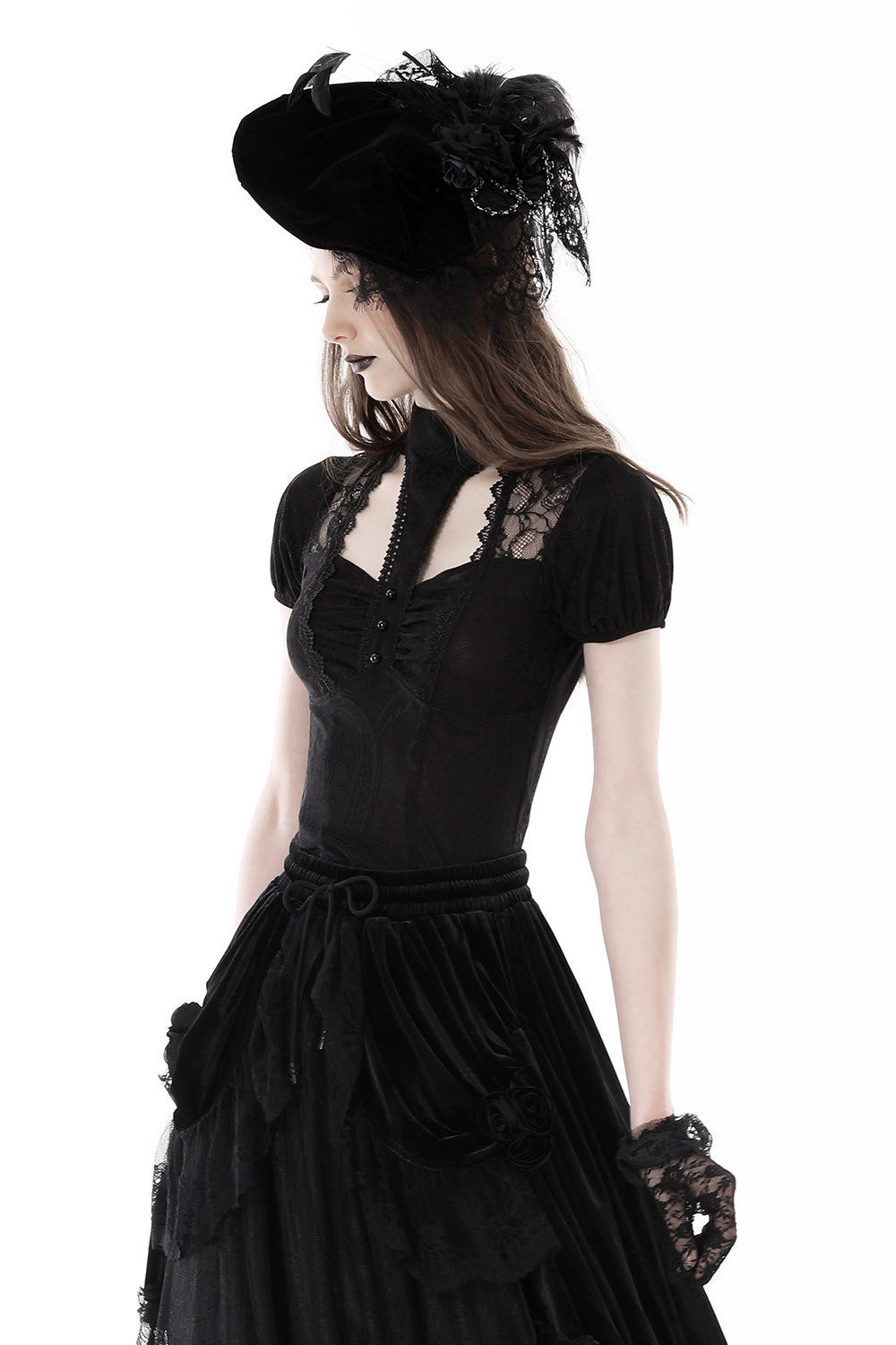 gothic lace blouse