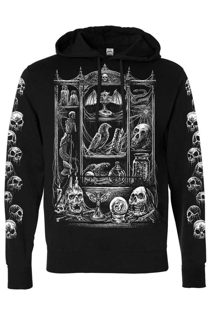 gothic skull distressed hoodie coat