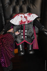 novelty halloween blood-splattered victorian goth stuffed animal plushie toy