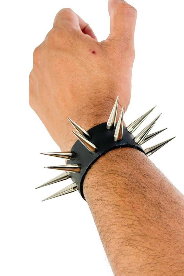 Cadaverous Cone Sharp Spike Cuff Bracelet - bracelets - VampireFreaks - Funk Plus