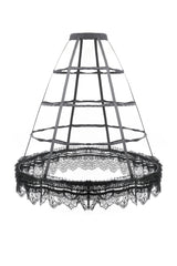 black caged long caged hoop skirt