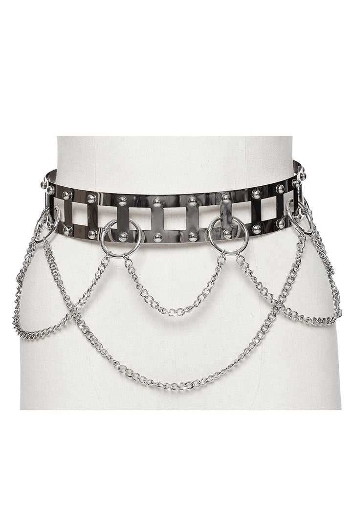 Caged Punk Chain Belt - belts - VampireFreaks - Punk Rave