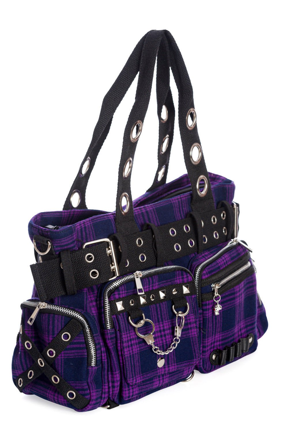 Camdyn Handbag [PURPLE] - bags & wallets - VampireFreaks - Banned Apparel / Lost Queen