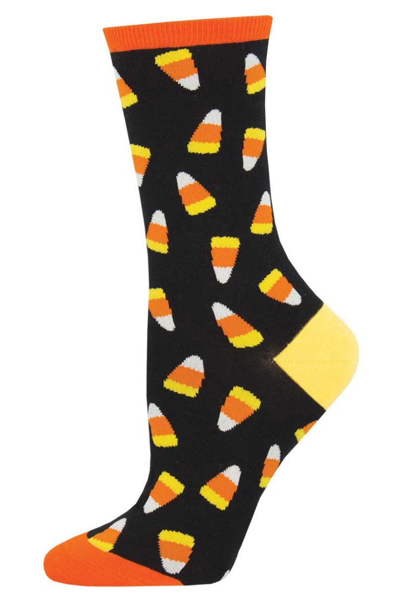 Candy Corn Socks [Womens] - socks & stockings - VampireFreaks - Sock Smith