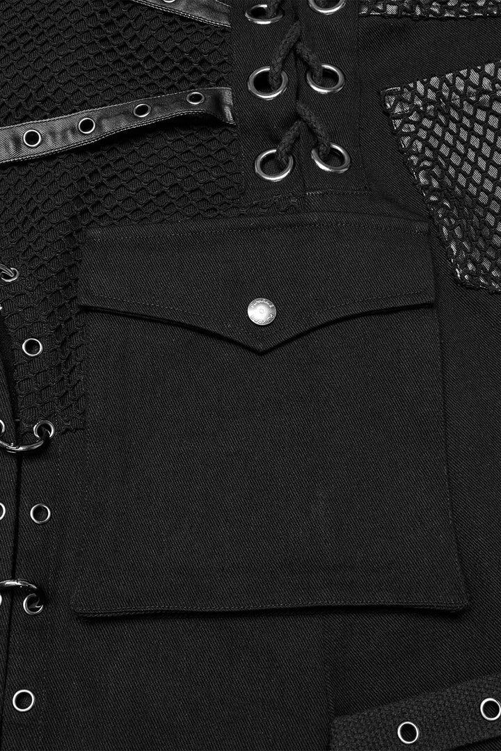 mens gothic cargo pocket kilt