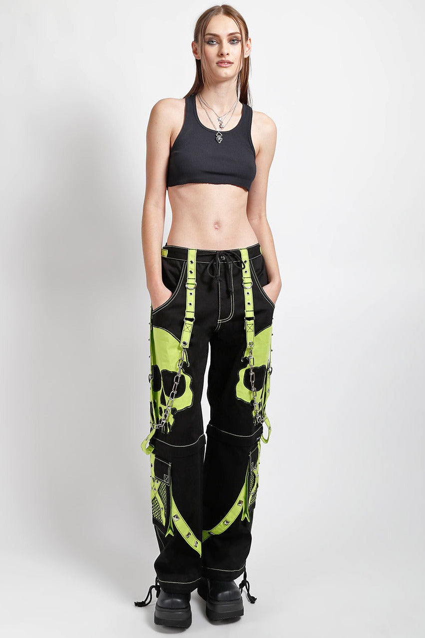 Tripp NYC Scare Dark Street Pants [BLACK/LIME] – VampireFreaks