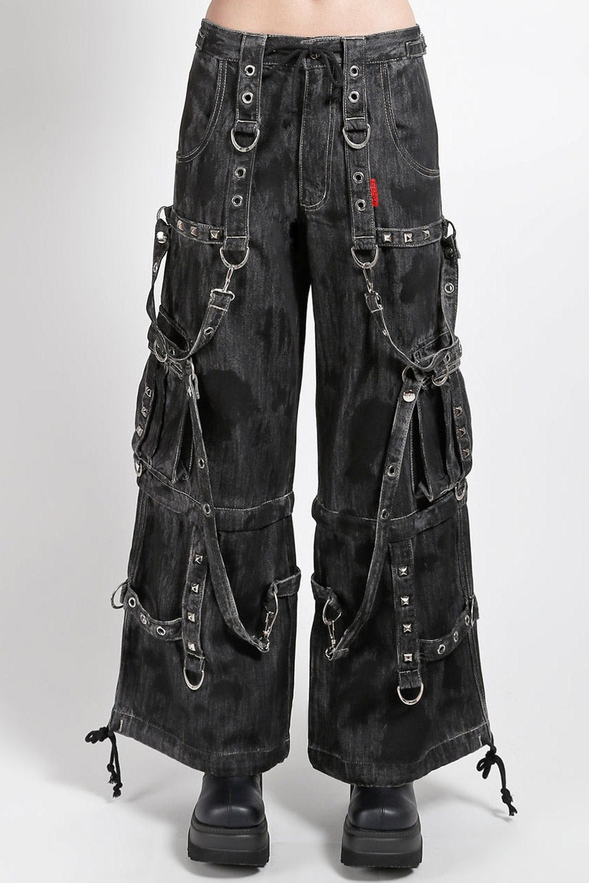 Tripp NYC Denim Strap Pants [Black Ink Wash] – VampireFreaks