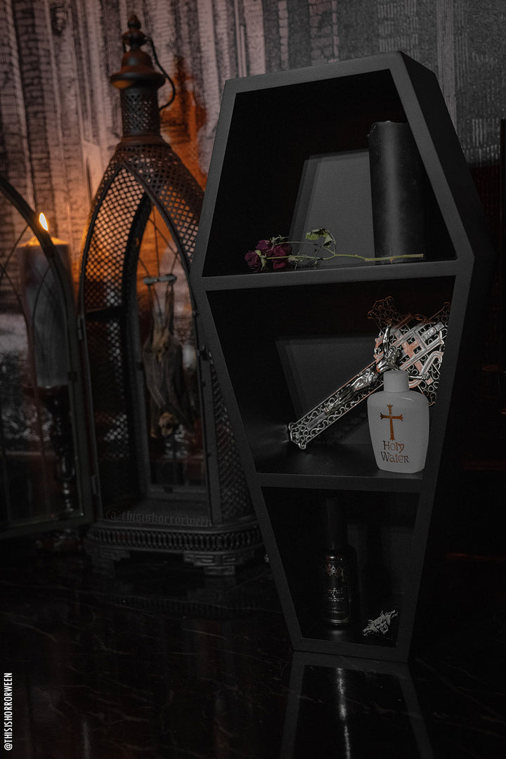 gothic homeware coffin shelf