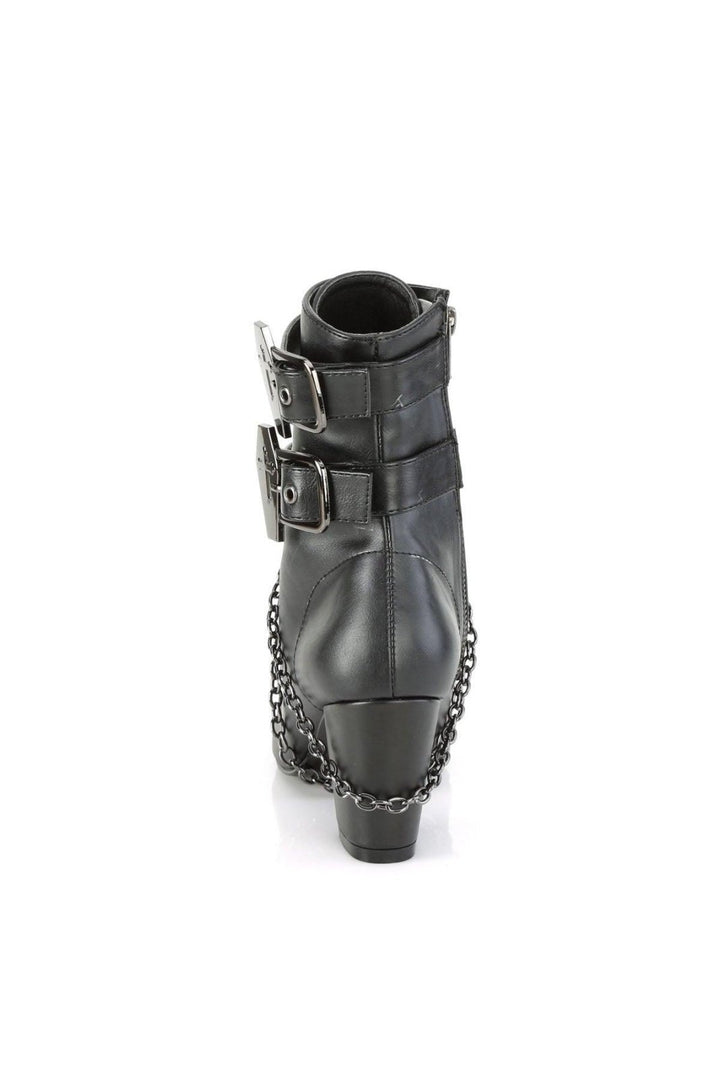 Casket Crush Ankle Boots VIK128 [Black Vegan Leather] - womens shoes - VampireFreaks - Demonia