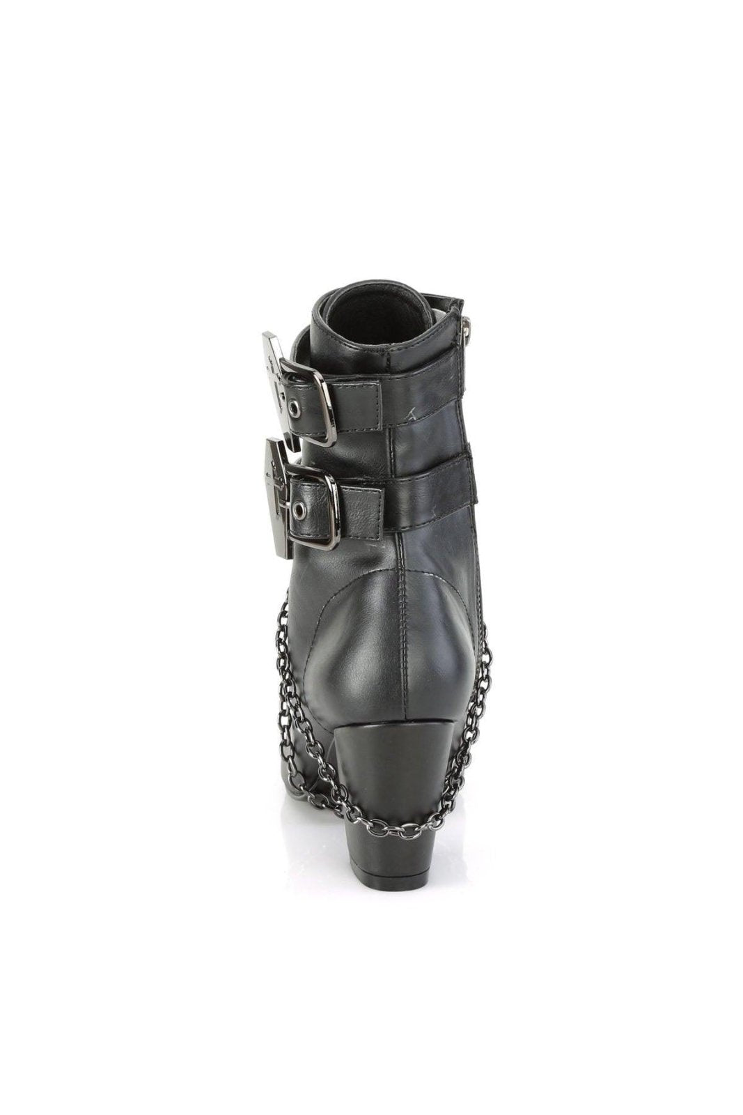 Casket Crush Ankle Boots VIK128 [Black Vegan Leather