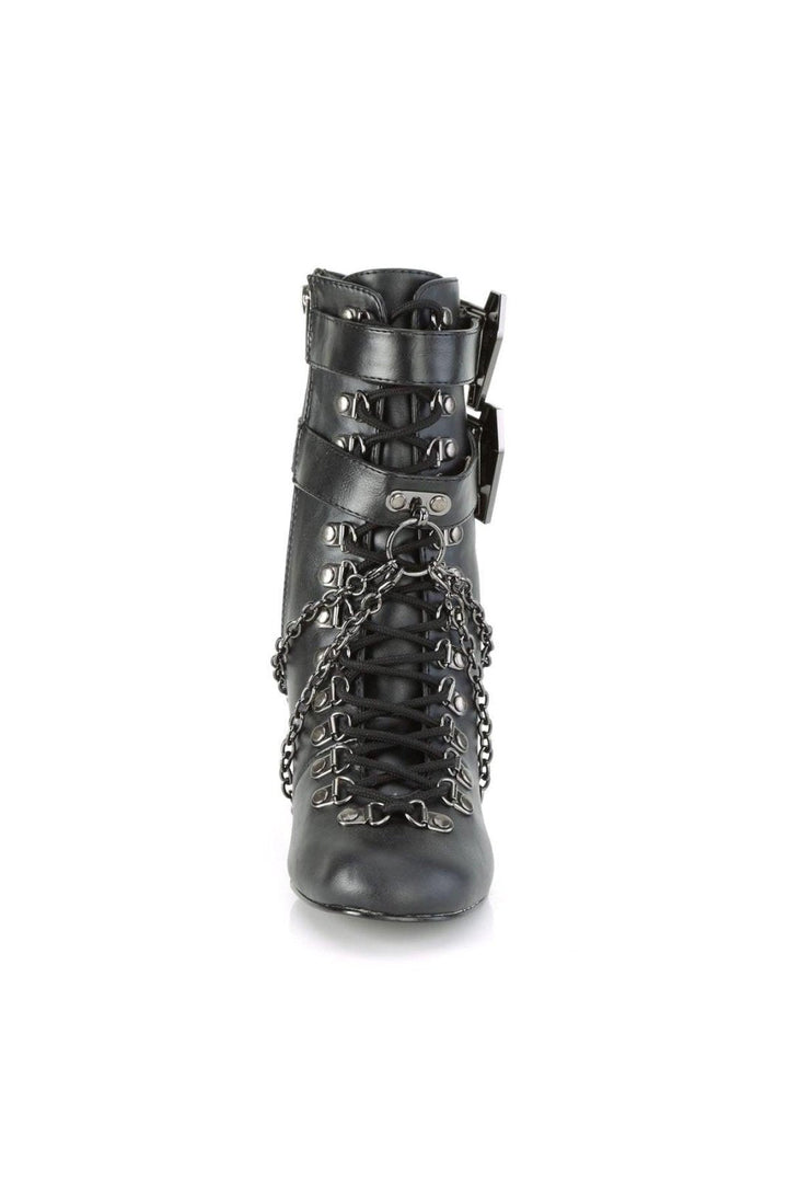 Casket Crush Ankle Boots VIK128 [Black Vegan Leather] - womens shoes - VampireFreaks - Demonia