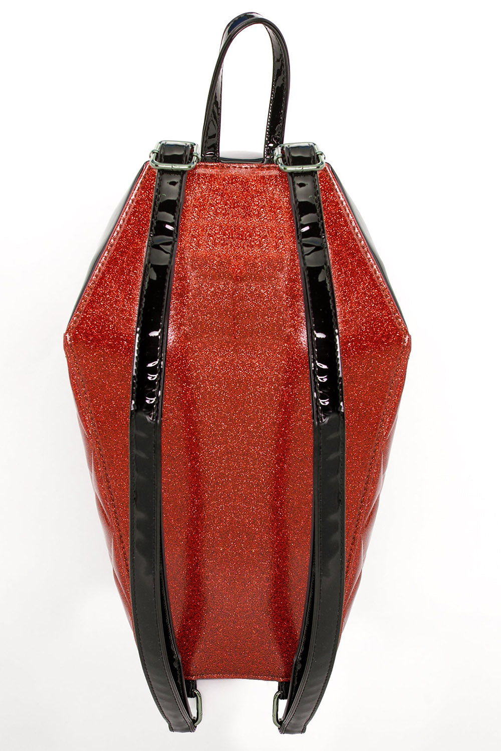 gothic red coffin backpack for men