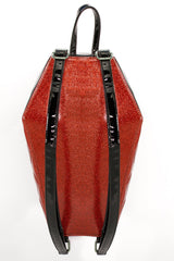 gothic red coffin backpack for men