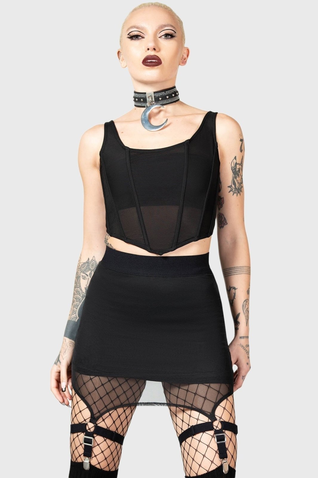 Cassandra Mini Skirt [BLACK] - skirts - VampireFreaks - Killstar