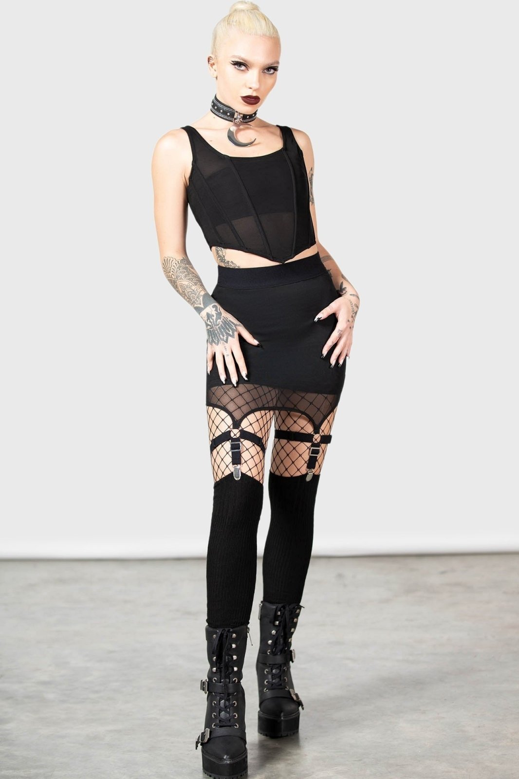 Cassandra Mini Skirt [BLACK] - skirts - VampireFreaks - Killstar