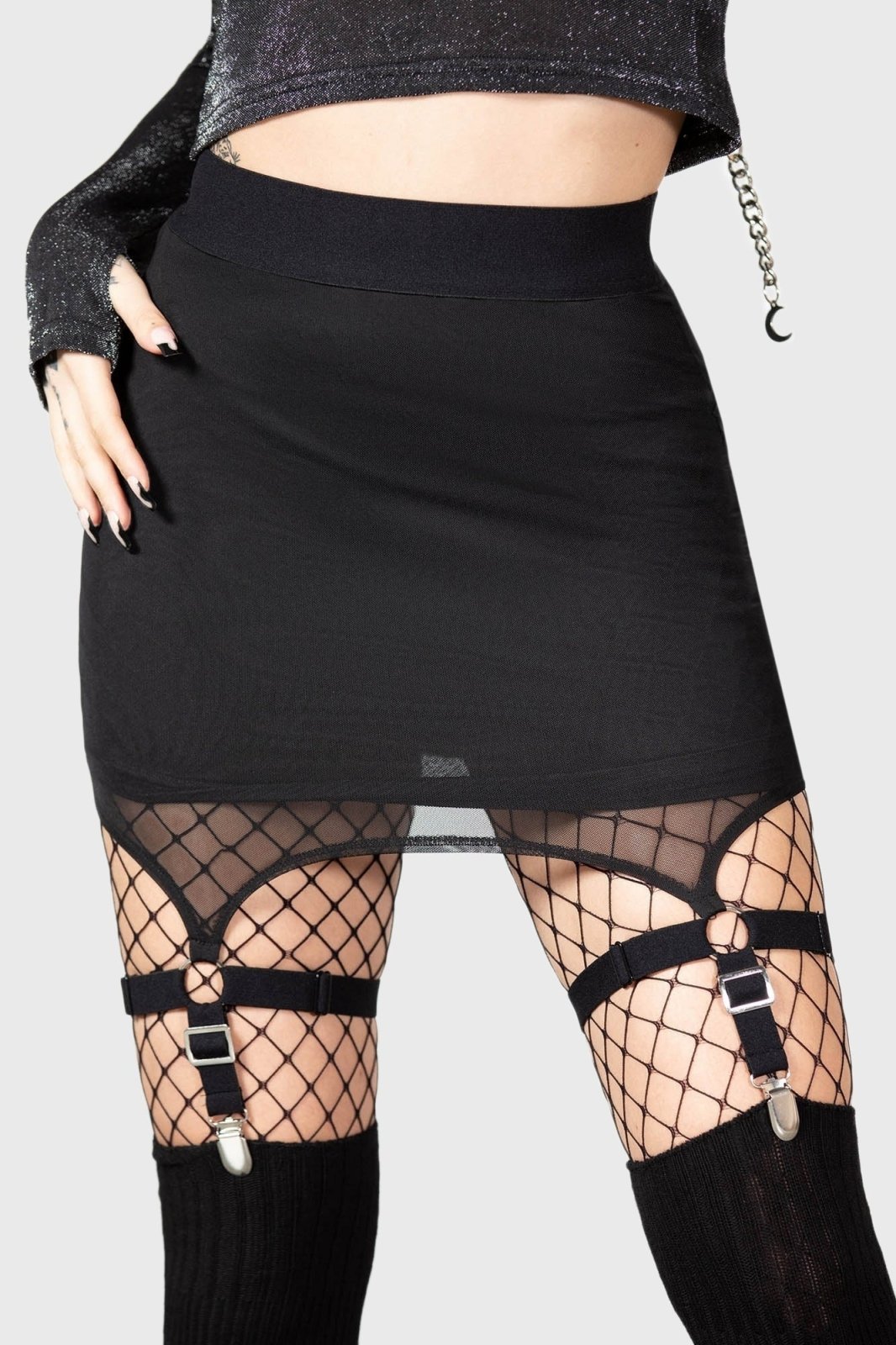 Cassandra Mini Skirt [BLACK] - skirts - VampireFreaks - Killstar