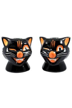Black Cat Candle Holders