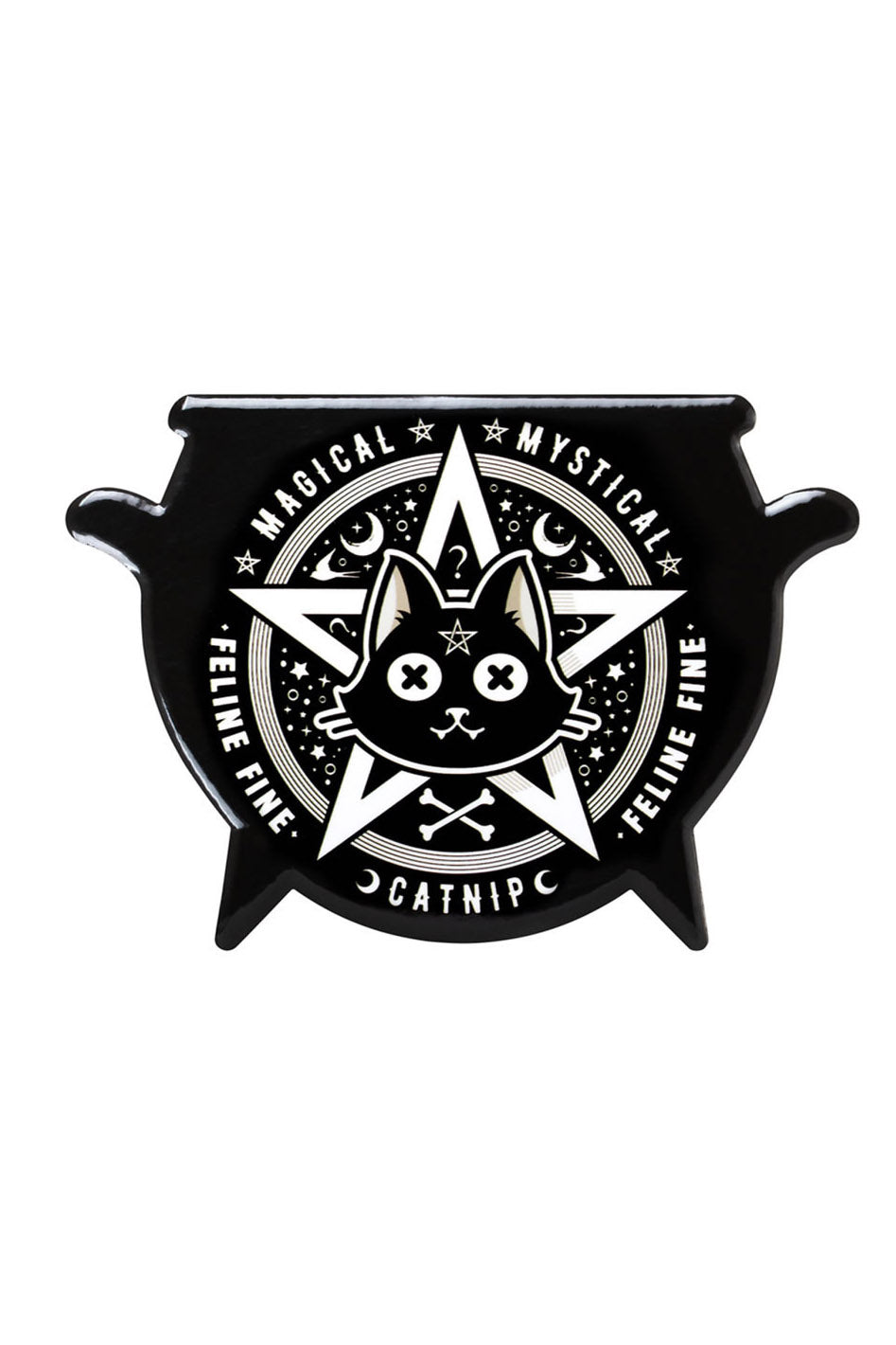 cauldron shaped drink coaster