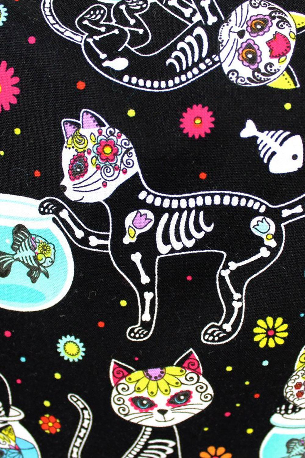 Cat Day of the Dead Messenger Bag - bags & wallets - VampireFreaks - Hemet