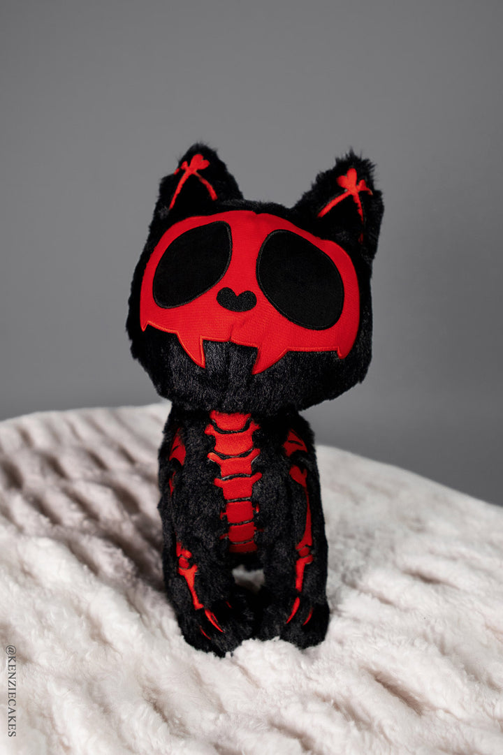 red and black anti valentines day plush toy 