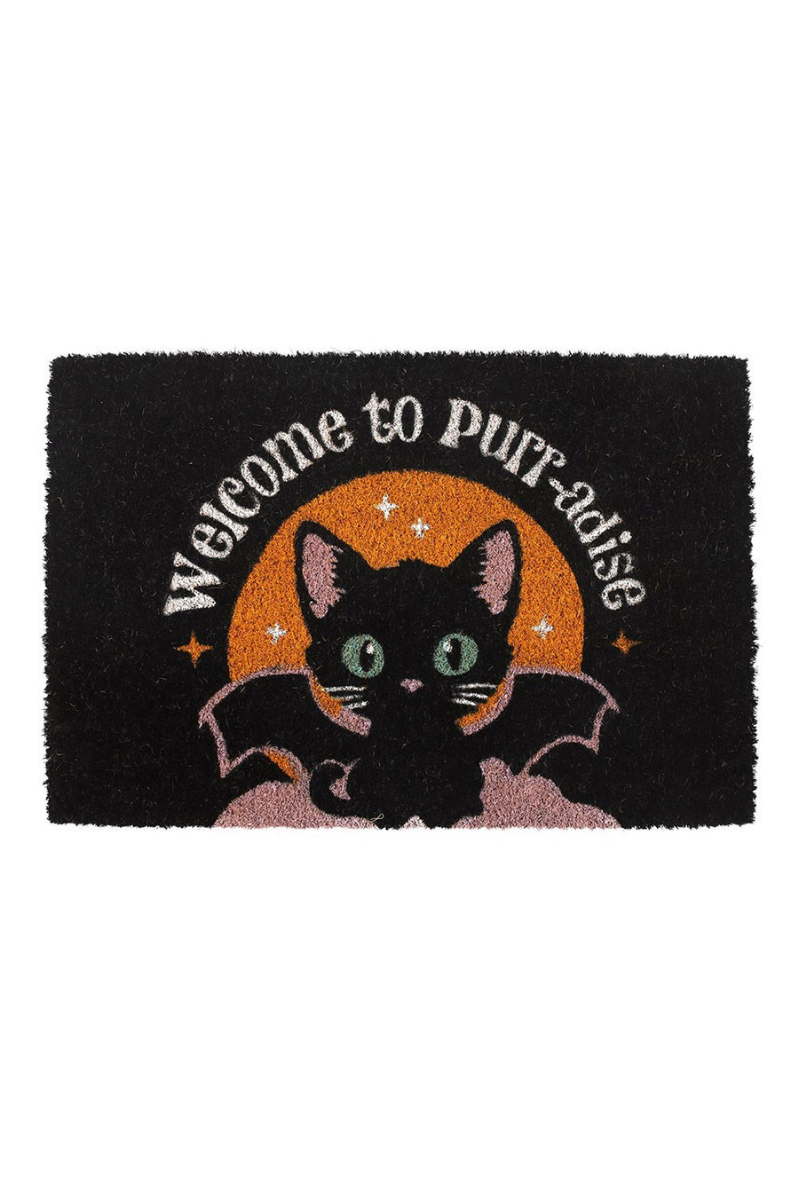 black cat doormat