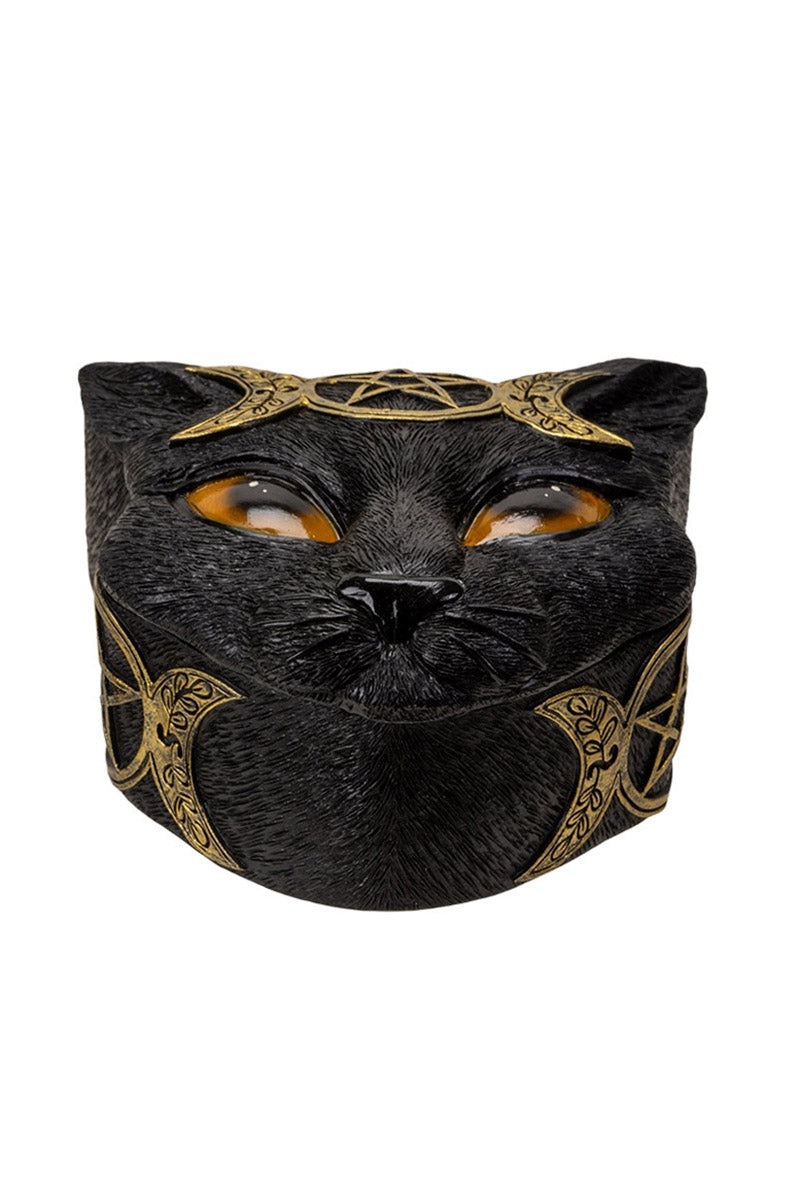 black cat gothic jewelry box