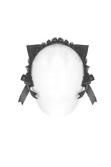 Cat Got Your Tongue Kitty Ear Headband [Clip - On] - hats & scarves & headwear - VampireFreaks - Dark In Love